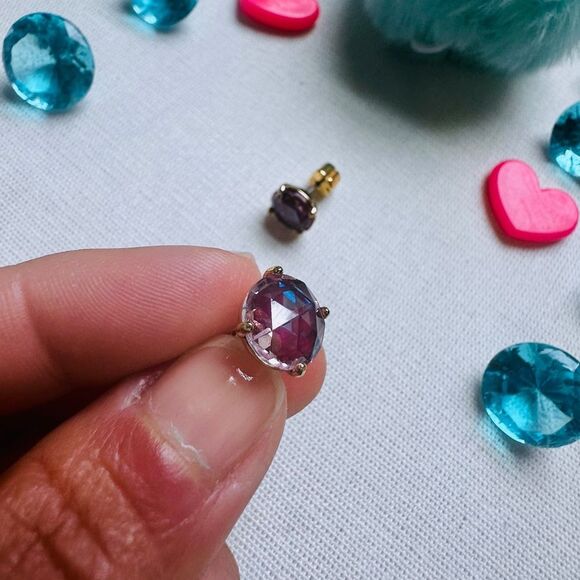 Kate Spade Bright Ideas in Berry Cubic Zirconia Earrings - Picture 7 of 9